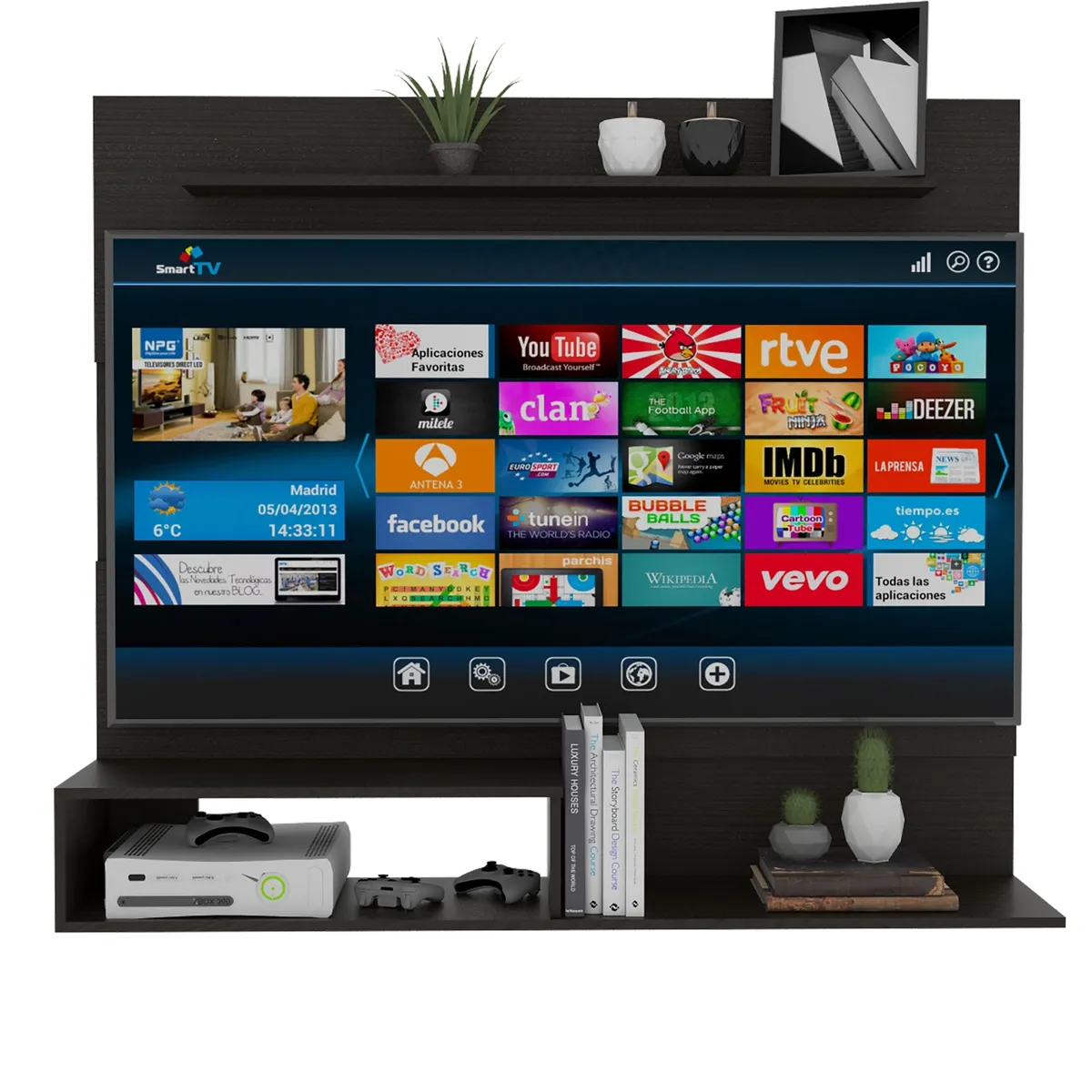 TUHOME - Panel TV 55 Beijing 120X140X315 Cm Wengue