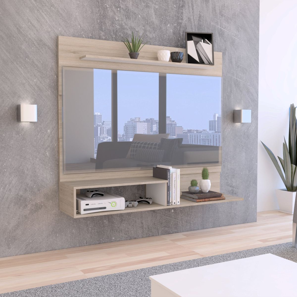 TUHOME - Panel TV 55 Beijing 120X140X315 Cm Rovere