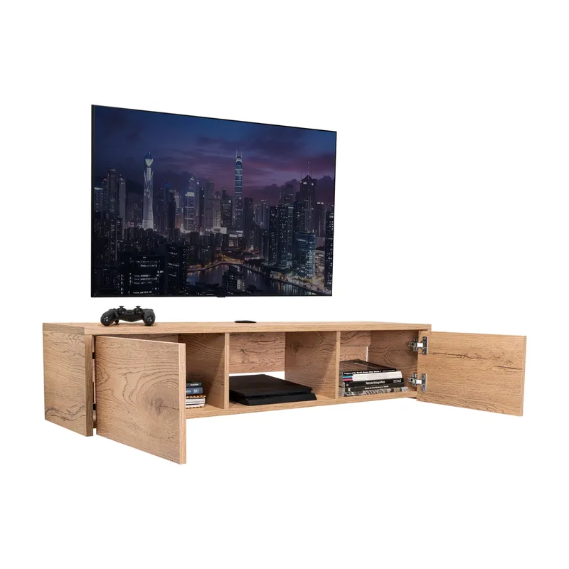 TUHOME - Panel TV 49 Glen 2 Puertas Macadamia