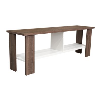 Imagen 2 del producto Rack TV 50"" Con 2 Repisas - Café Claro y Blanco 42.1x120.3x31.1 cm