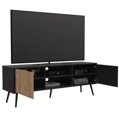 TUHOME - Rack TV 65 Funes Eco 150 Wengue 55X150X40 Cm