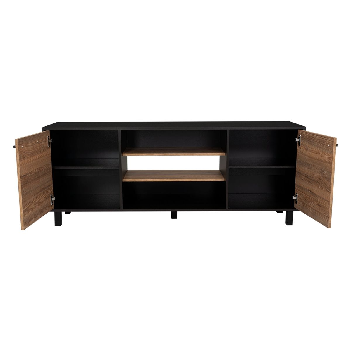 TUHOME - Rack TV 65 Kaia Wengue Y Miel 61X1555X388 Cm
