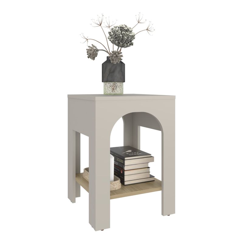 TUHOME - Estante TV 70 Doha Taupe Y Fresno 175X180X385 Cm