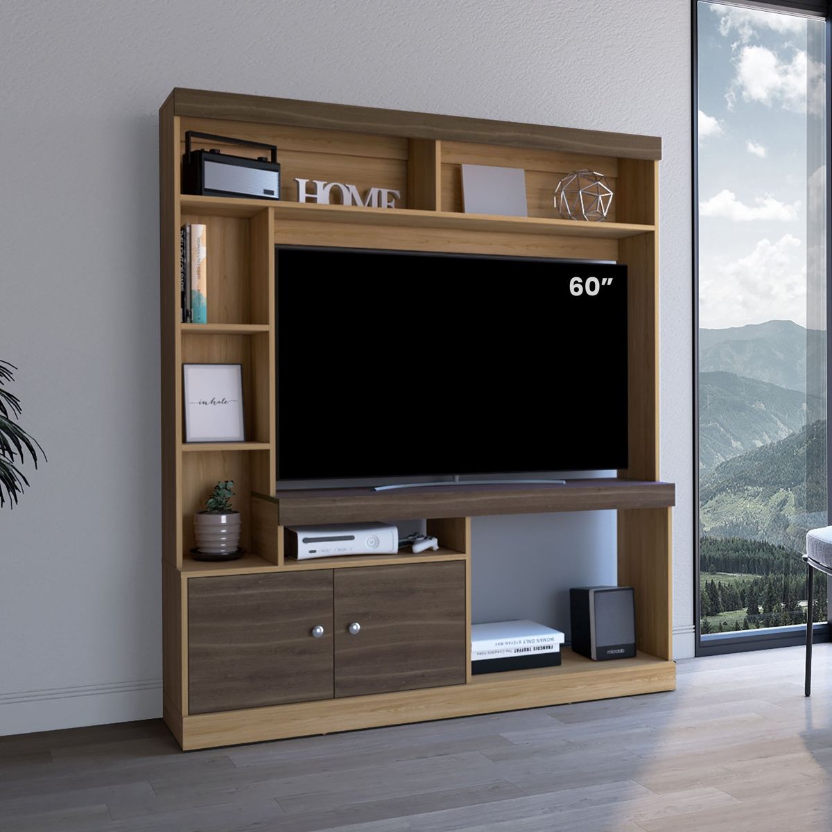 TUHOME - Estante TV 65 Dante Fresno Y Milan 1806X180X303 Cm