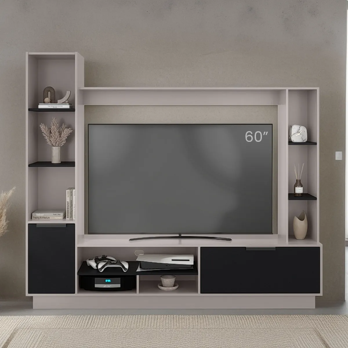 TUHOME - Estante TV 60 Marsella 2 Puertas Capri Y Wengue