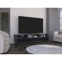 Rack TV 90"" Con 2 Cajones 1 Puerta Fm-003C Café Oscuro