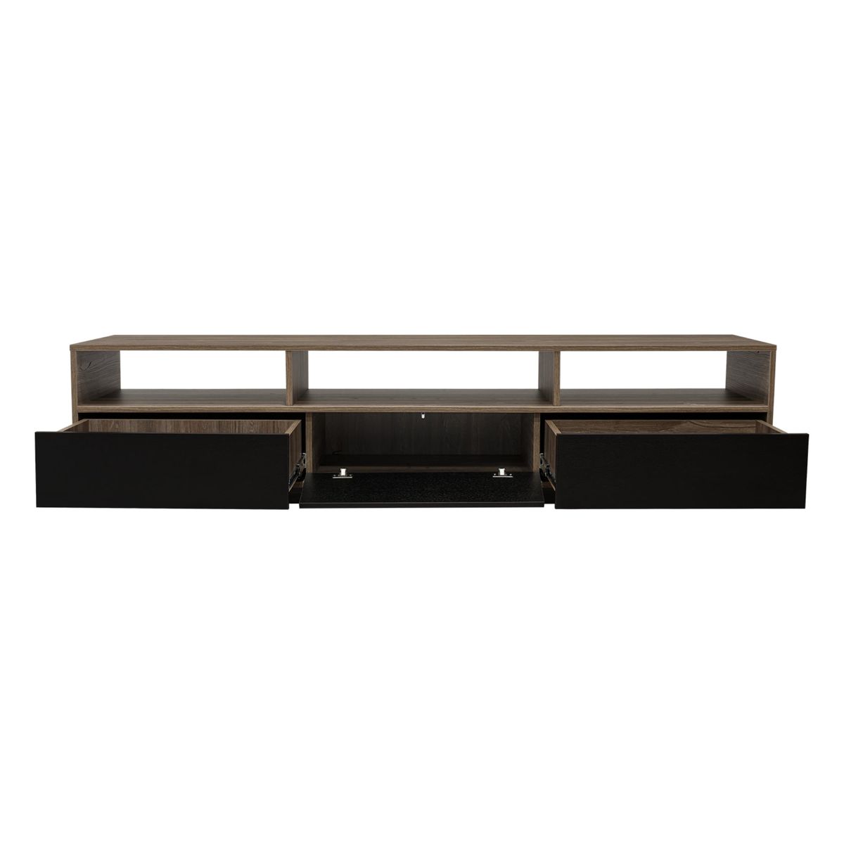 TUHOME - Rack TV 90" Con 2 Cajones 1 Puerta Fm-003C Café Oscuro