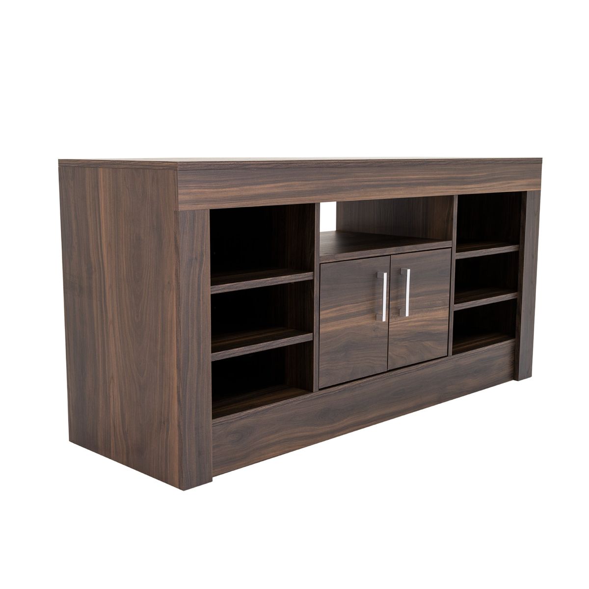 TUHOME - Rack TV50 Romazino Café Oscuro 2 Puertas