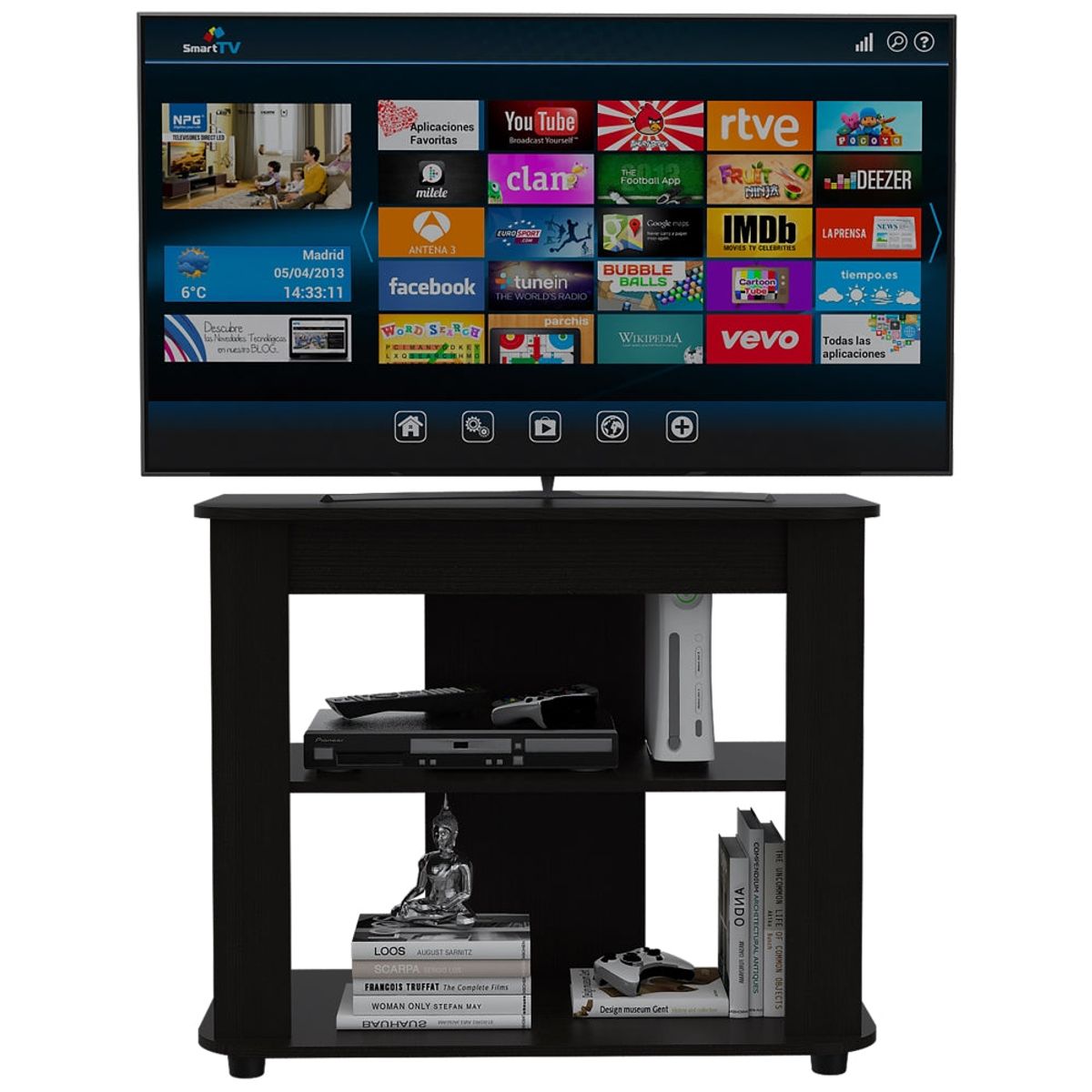 TUHOME - Rack TV 40 Maori Wengue 75X90X45 Cm