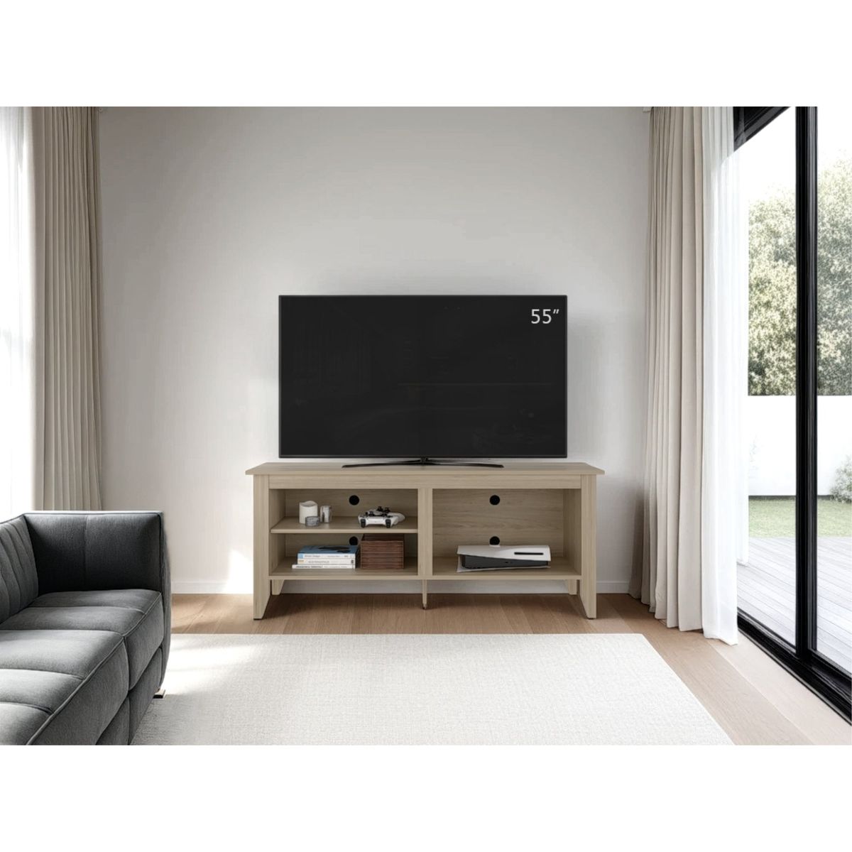 TUHOME - Rack TV 65 Essential Rovere 61X147X40 Cm