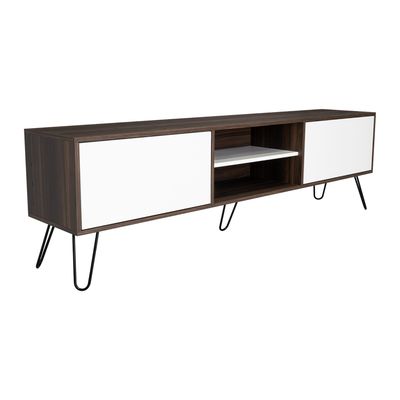 Imagen 2 del producto Rack TV 70 Vassel Café Oscuro Y Blanco 525X180X35 Cm