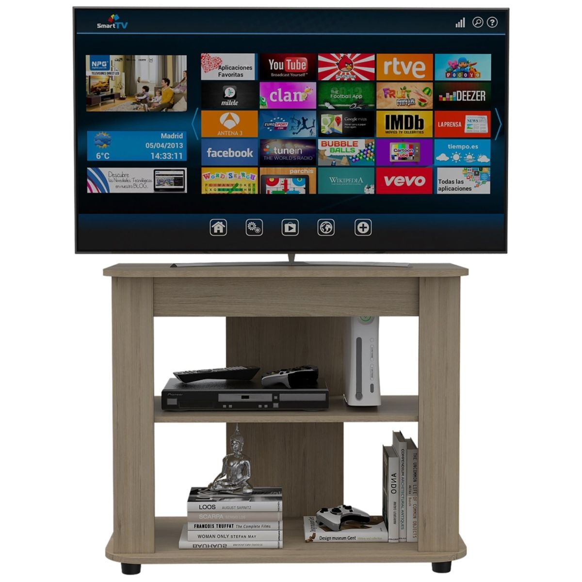 TUHOME - Rack TV 40 Maori Rovere 75X90X45 Cm