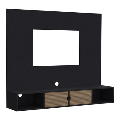 Imagen 2 del producto Panel TV 56"" Con 2 Repisas Y 2 Puertas Fm-008N Negro
