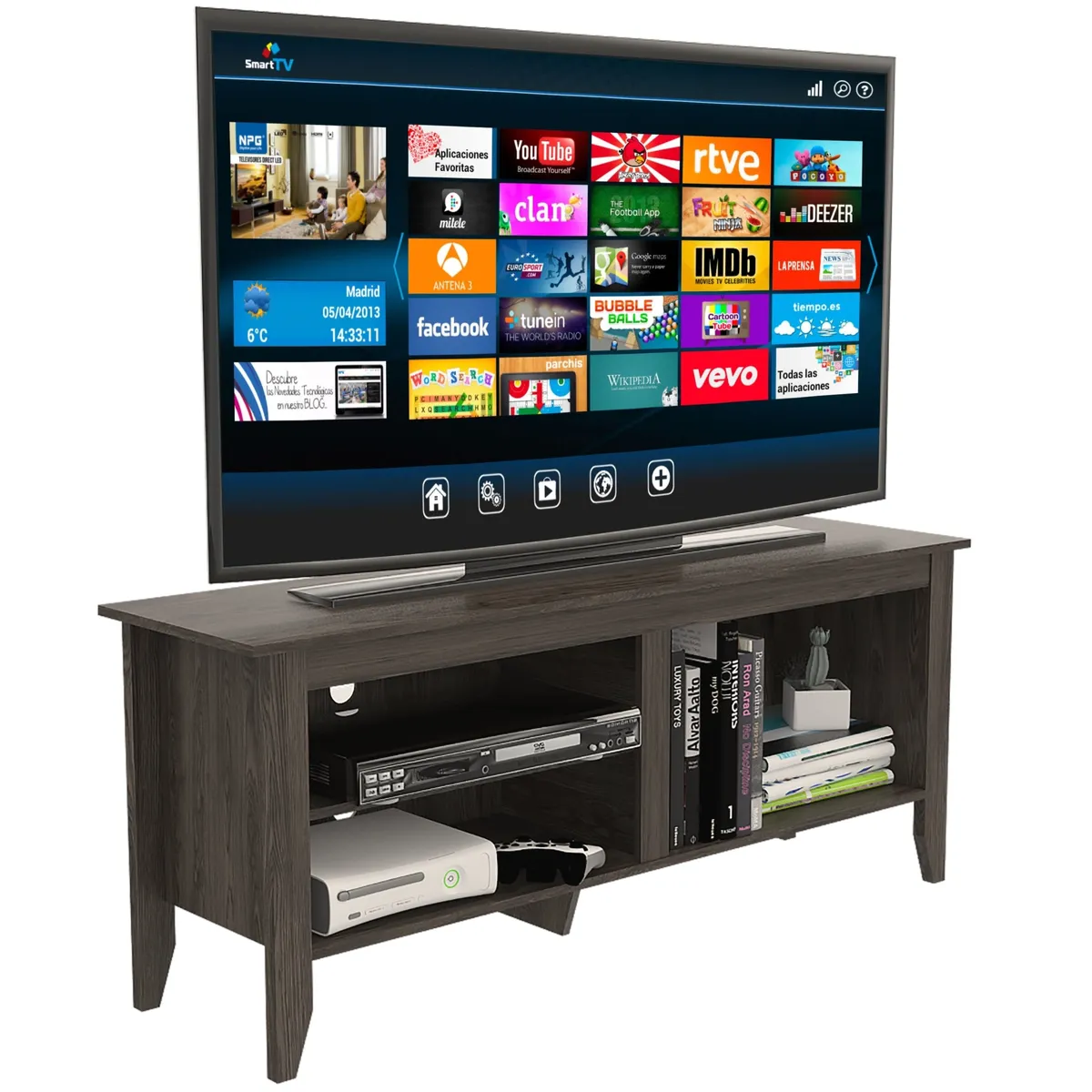 TUHOME - Rack TV 65 Essential Coñac 61X147X40 Cm