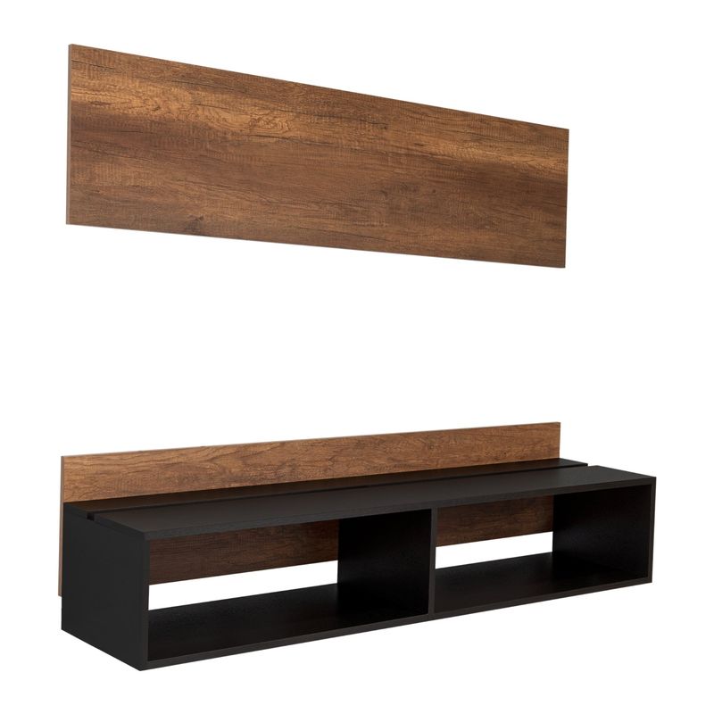 TUHOME - Panel TV 60 Classic Color Caramelo Y Wengue