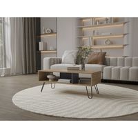 Mesa De Centro Vassel 40x1011x45 Cm Miely Plomo