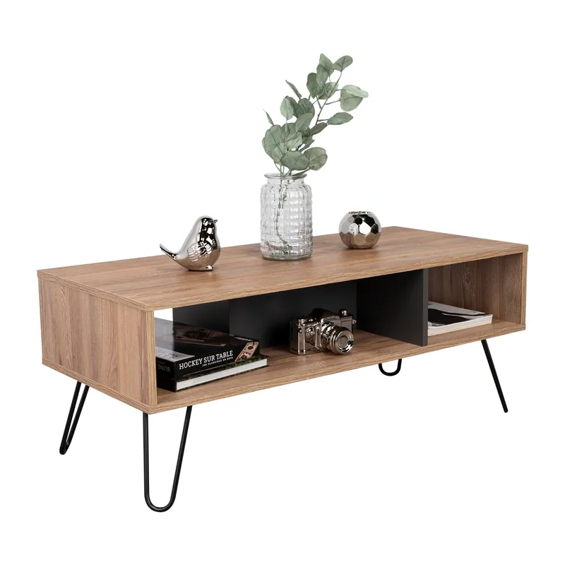 TUHOME - Mesa De Centro Vassel 40x1011x45 Cm Miely Plomo