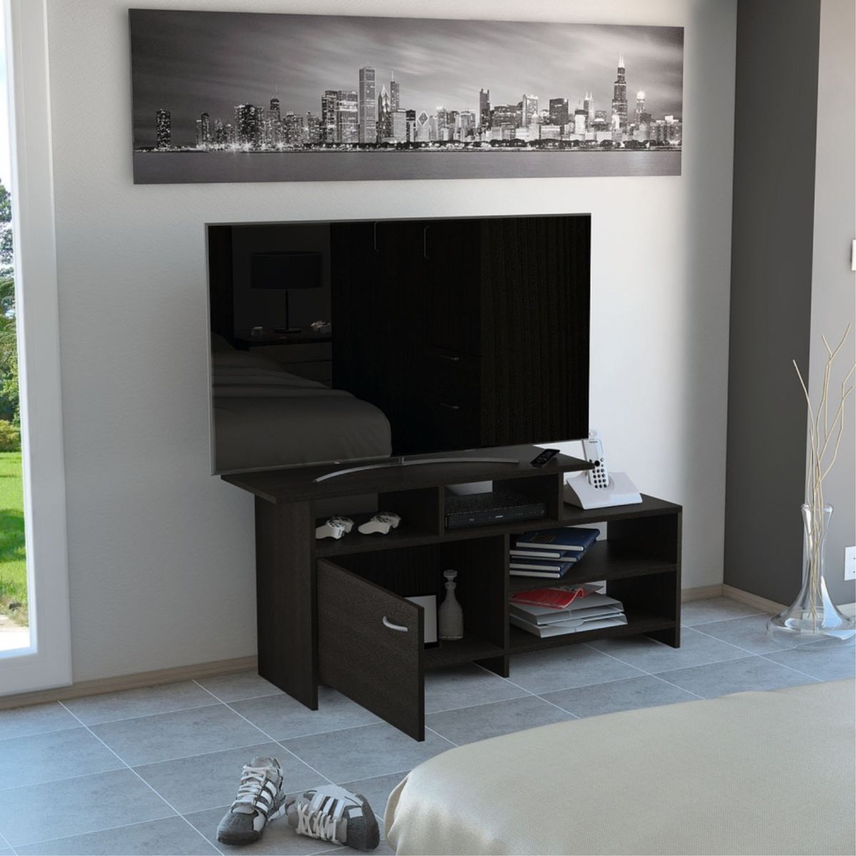 TUHOME - Mesa De Centro 1 Cajon 60x60 Cm Rovere