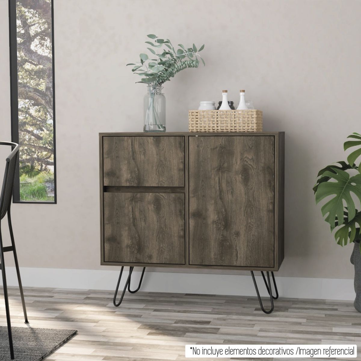 TUHOME - Buffet Androrra Bellota 2 Puertas 80x80x35 Cm