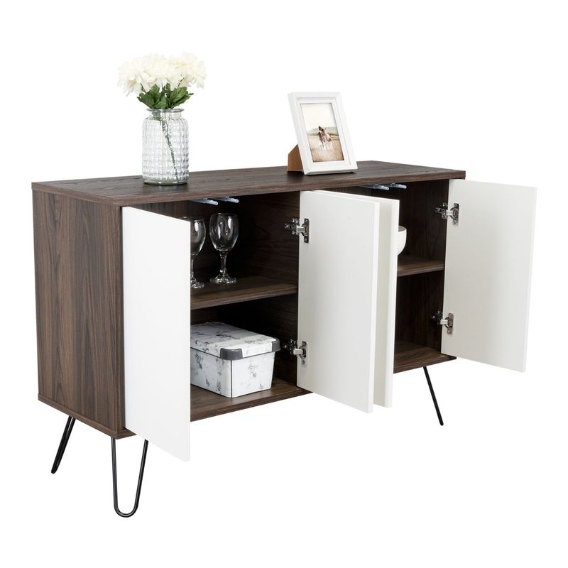 TUHOME - Buffet Vassel Café Y Blanco 756x1171x386 Cm