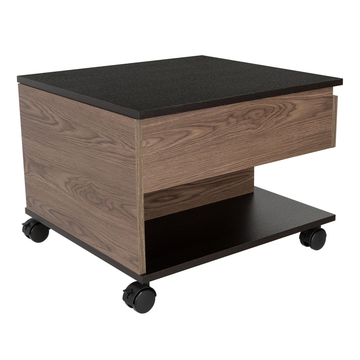 TUHOME - Mesa De Centro 5G Cubierta Elevable Coñac Y Wengue