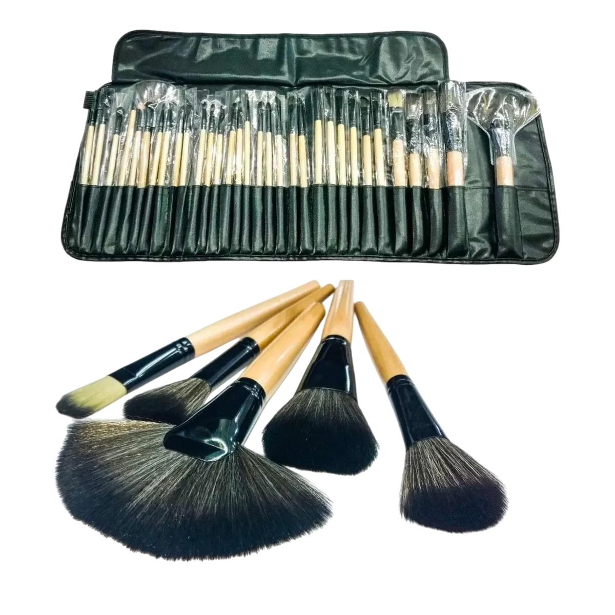 GENERICO - Set 32 Pinceles Y Brochas Maquillaje + Bolso Organizador