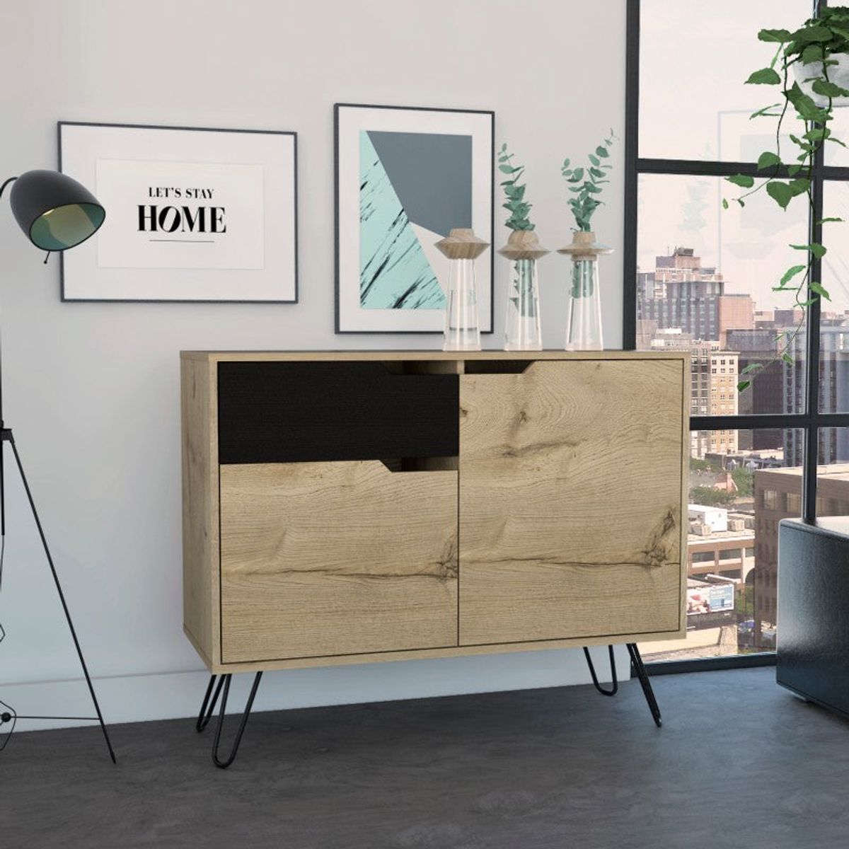 TUHOME - Buffet Audra 2 Puertas 1 Cajon Duna Y Wengue