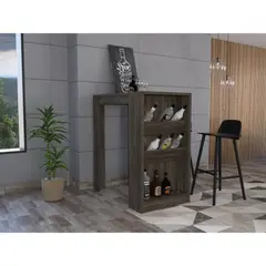 TUHOME - Mesa De Bar Syrah Coñac 105x58x91 Cm