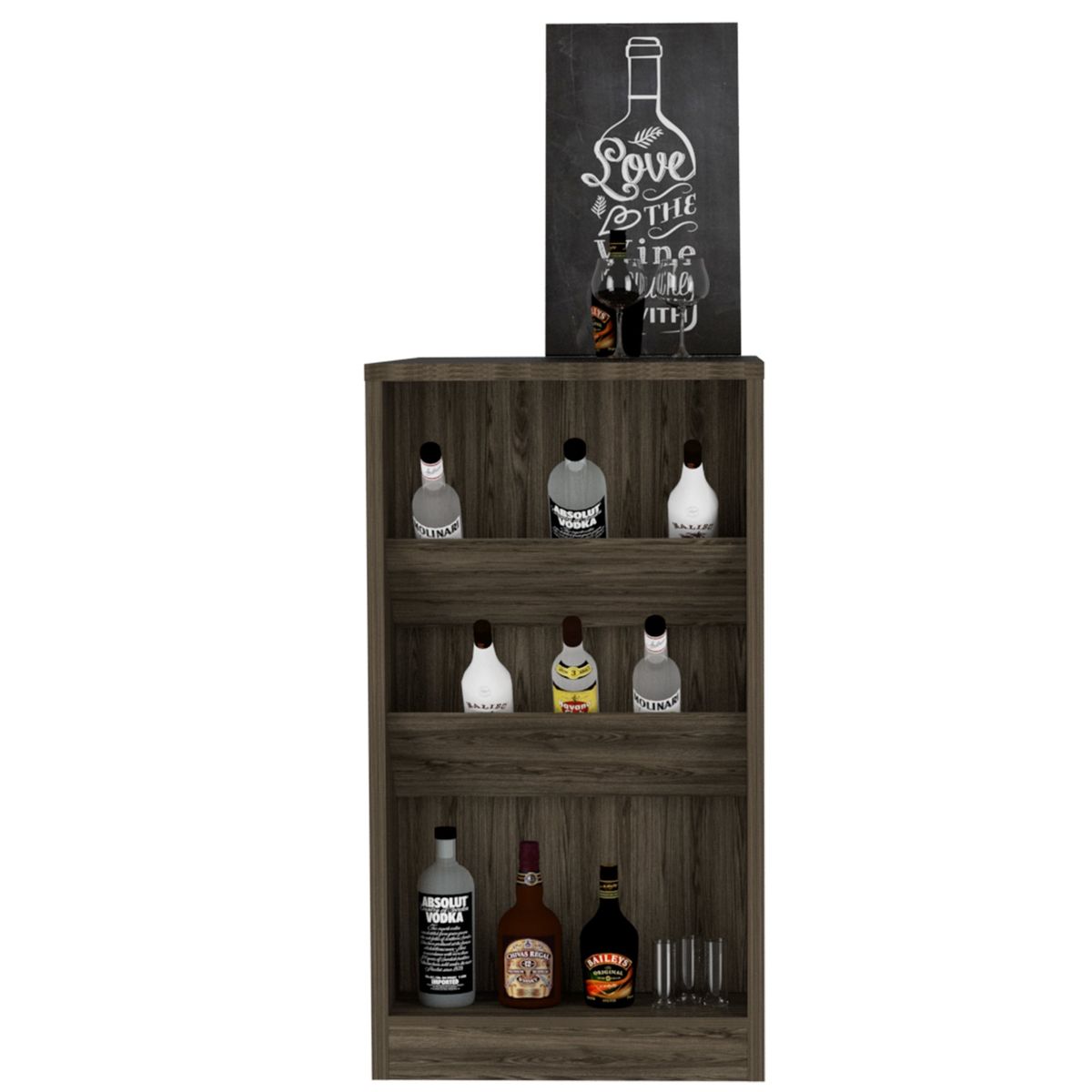 TUHOME - Mesa De Bar Syrah Coñac 105x58x91 Cm