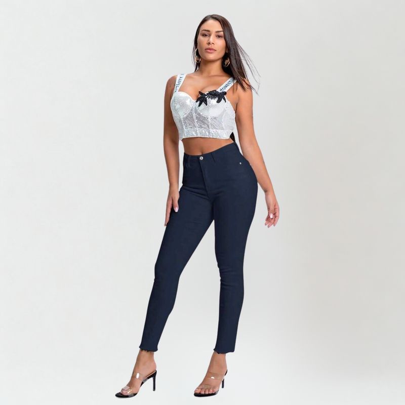 DESNIVEL - Pantalon de Mujer Leggins Elasticados Jeans Lisos