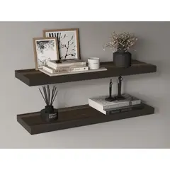 TUHOME - Repisa Flotante Wall 80x25x38 Cm Café x1 Unidad