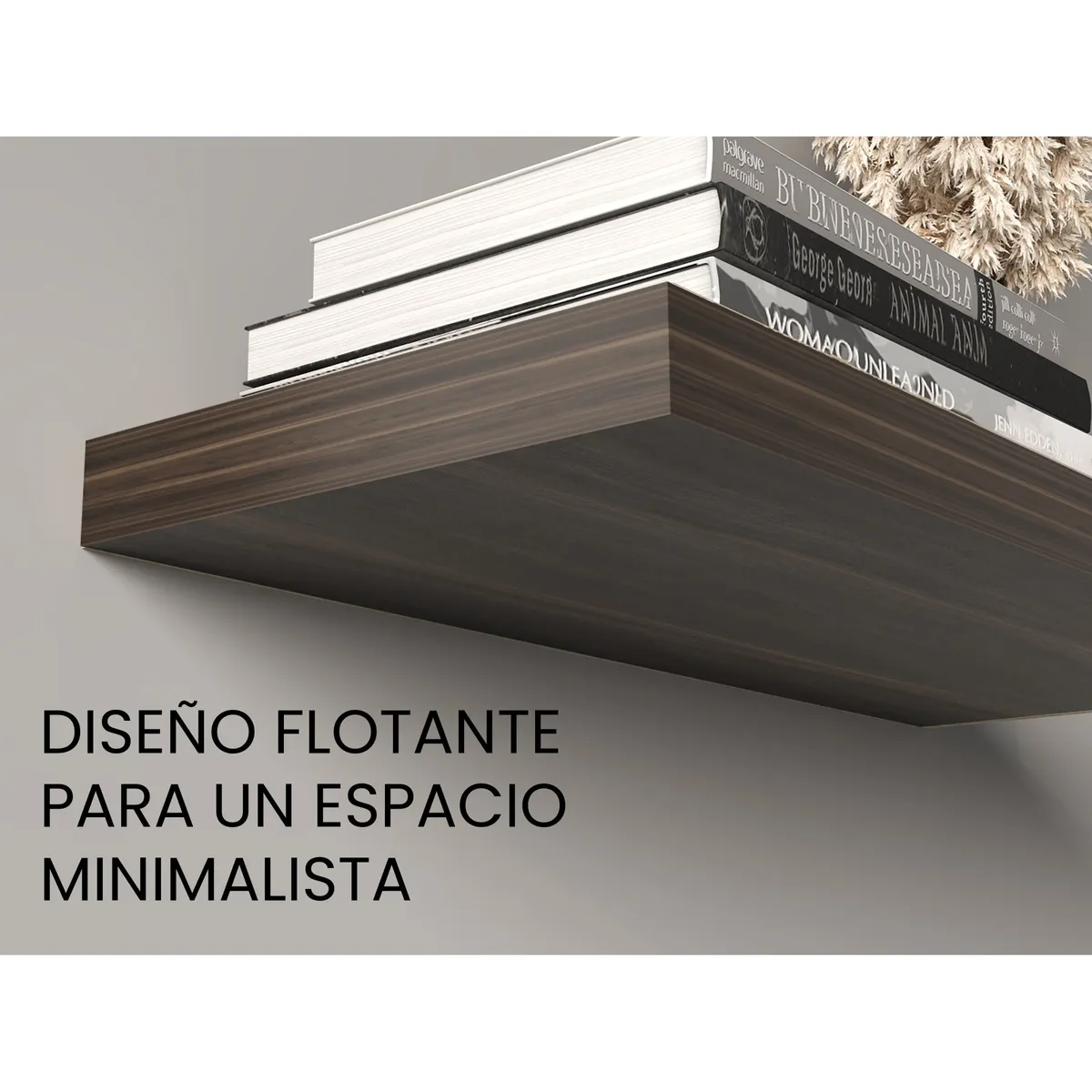TUHOME - Repisa Flotante Wall 80x25x38 Cm Café x1 Unidad