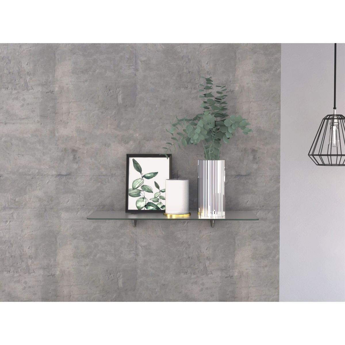 TUHOME - Repisa Rectangular De Baño En Vidrio 7x15x40 Cm