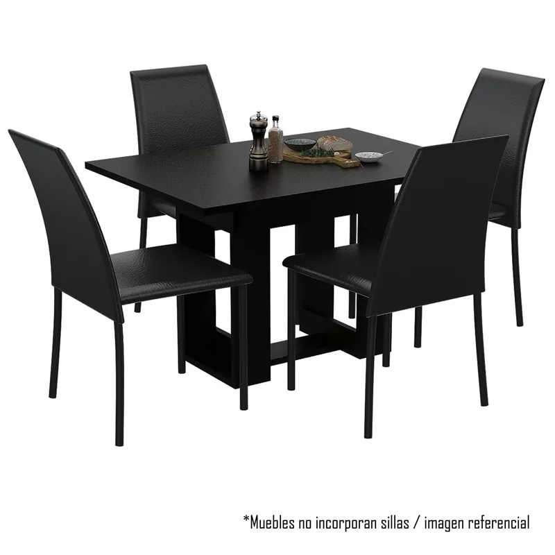 TUHOME - Mesa De Comedor Volterra 4 Puesto 74x120x85 Cm Wengue