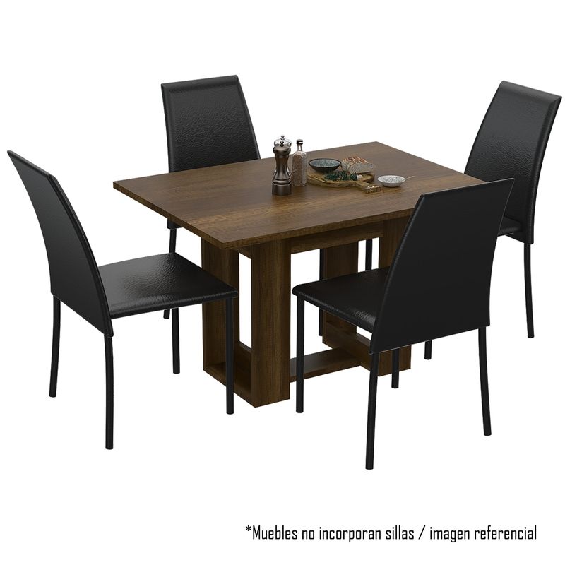 TUHOME - Mesa De Comedor Volterra 4 Puestos 74x120x85 Cmcaramelo