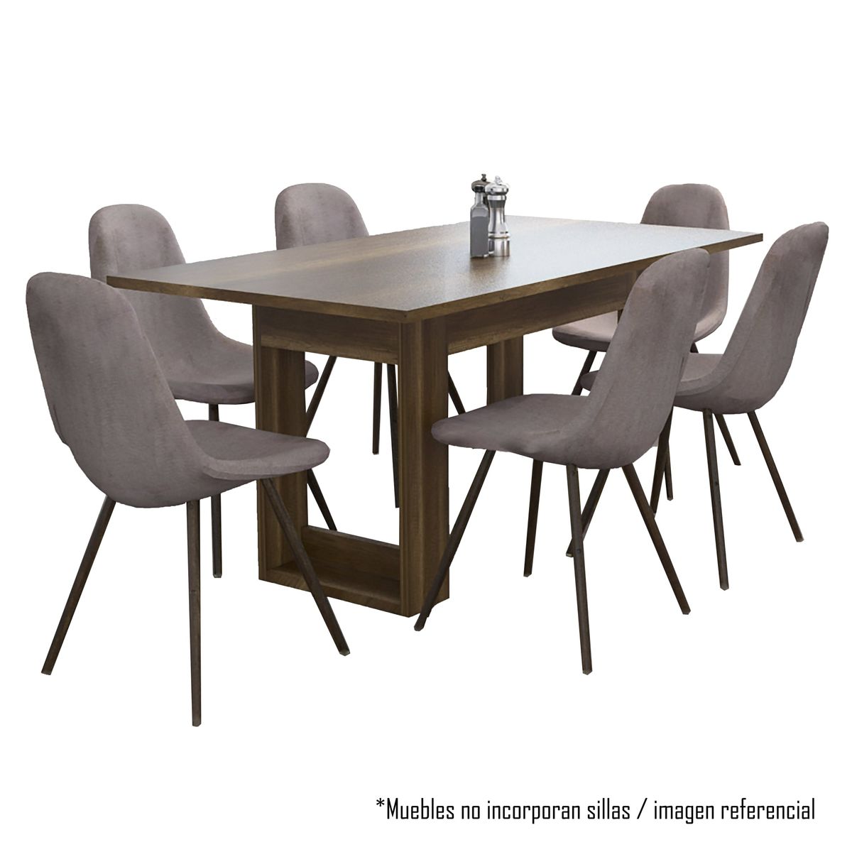 TUHOME - Mesa De Comedor Volterra 6 Puestos Caramelo