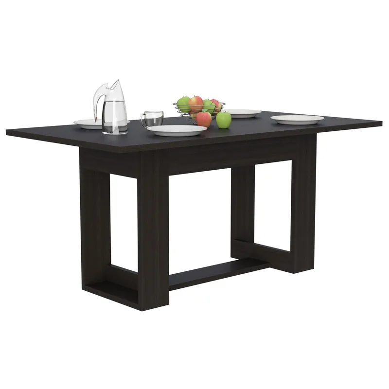 TUHOME - Mesa De Comedor Volterra Para 6 Puestos Wengue No Inlcuye Sillas