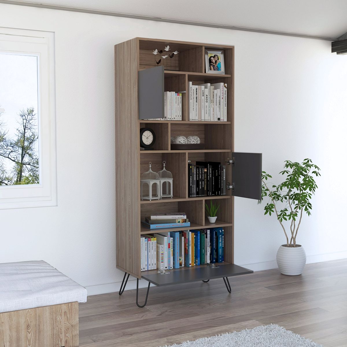 TUHOME - Mesa De Comedor Volterra Para 6 Puestos Wengue No Inlcuye Sillas