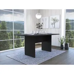 TUHOME - Mesa De Comedor Beijing 6 Puestos Wengue 746x160x90 Cm
