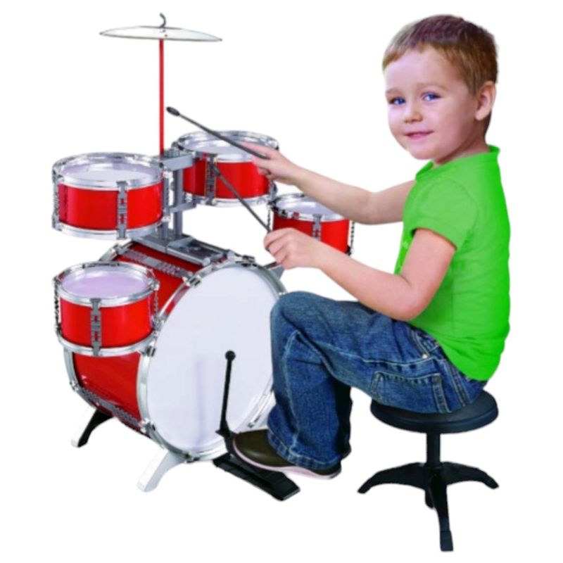 GENERICO - Set Batería Musical Para Niños Juguete 5 Tambores + Piso