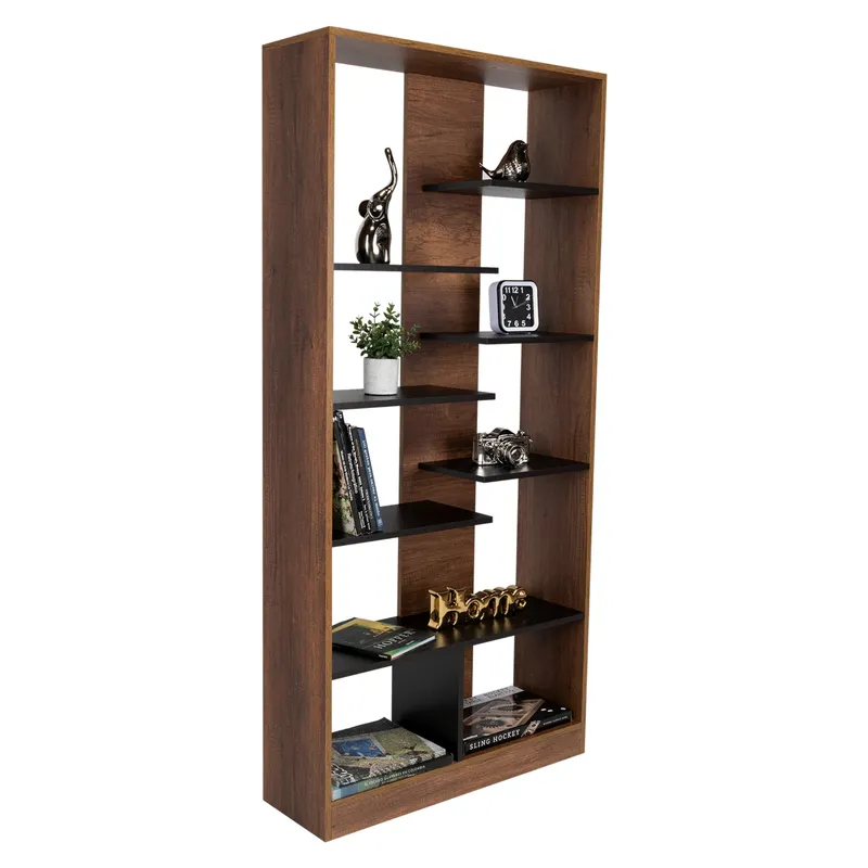 TUHOME - Biblioteca Classic Color Caramelo Y Wengue 170x80x26 Cm