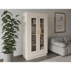 TUHOME - Vitrina Alcamo 2 Puertas 180x103x485 Cm White