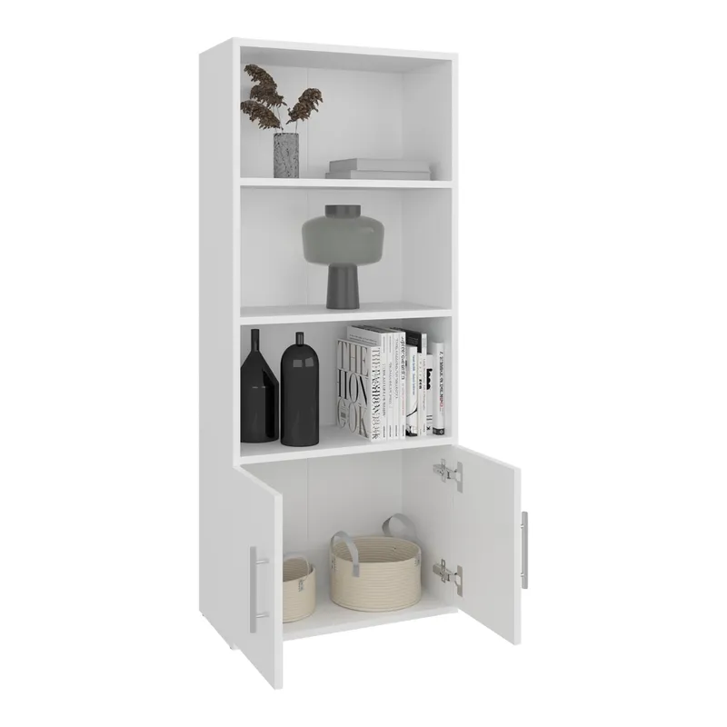 TUHOME - Biblioteca Eco Joy 2 Puertas 4 Niveles Blanco