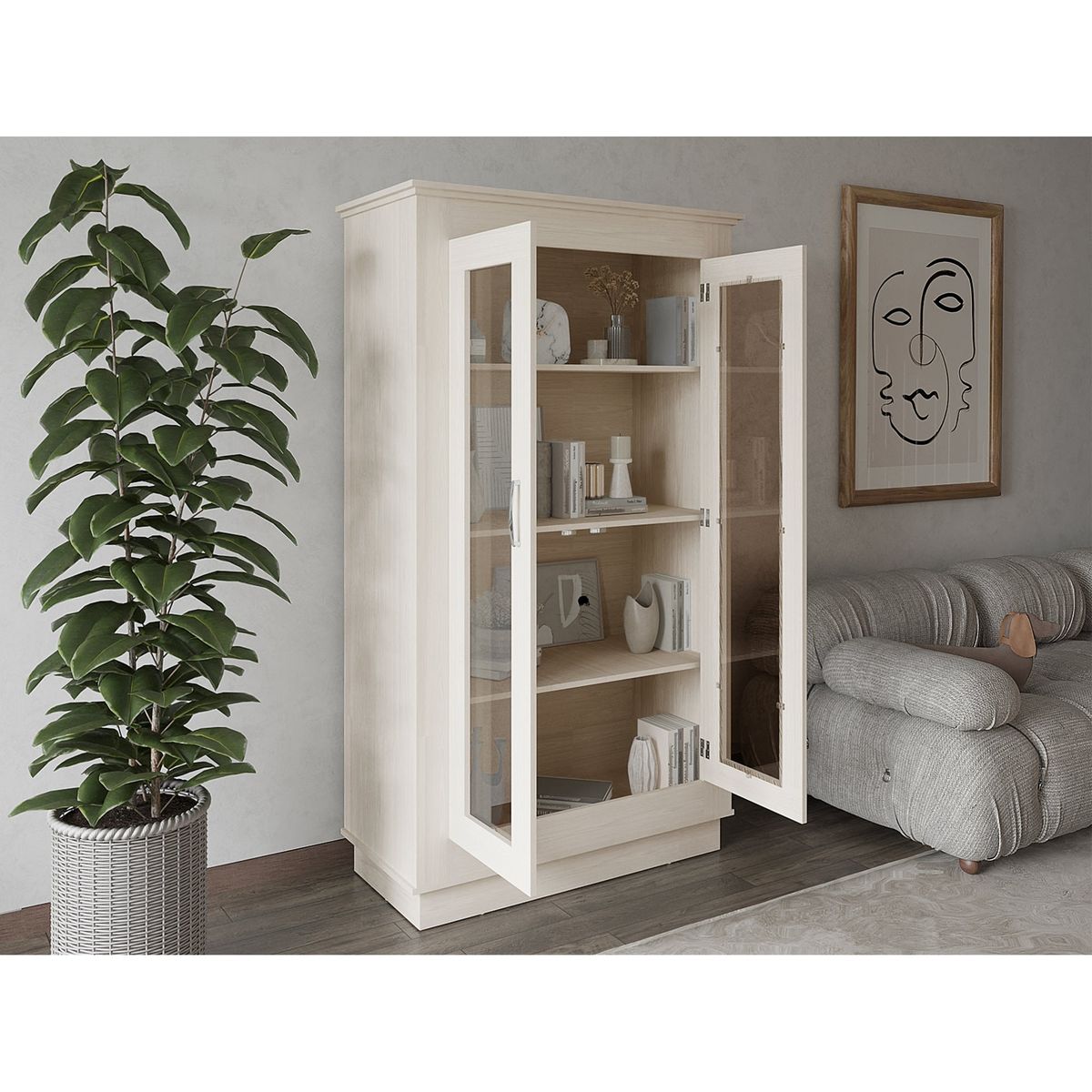 TUHOME - Estante Home-E M2 5 Niveles Milan Y Blanco
