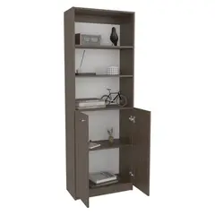 TUHOME - Estante Home-E M4 2 Puertas 5 Niveles Milan Y Blanco