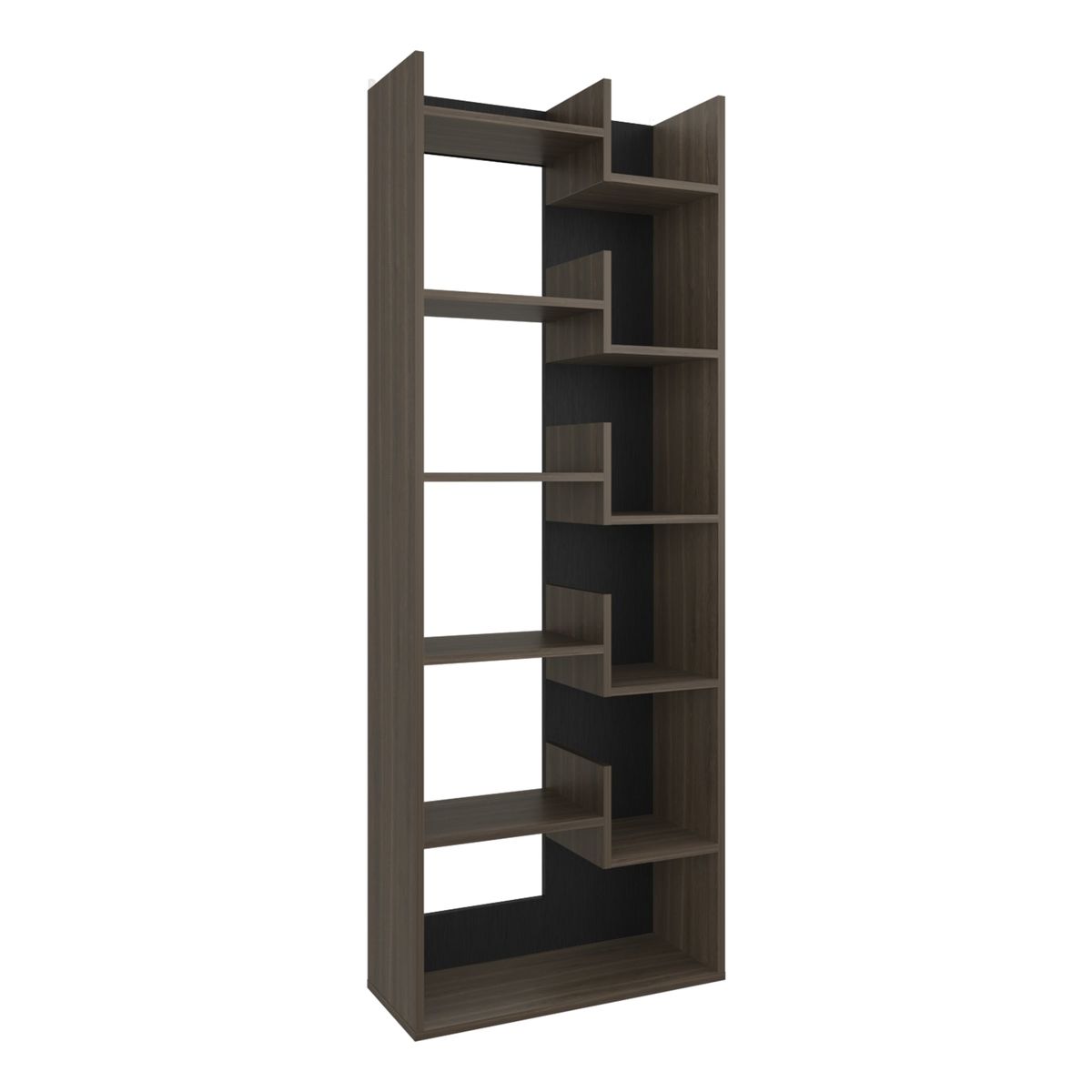 TUHOME - Biblioteca 6 Niveles Clover Milan Y Wengue 162x60x25 Cm