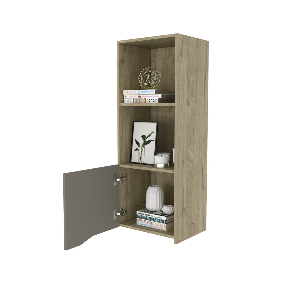 TUHOME - Repisa 1 Puerta- Cafe Claro 110x41x34 cm