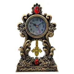 GENERICO - Reloj de Mesa Estilo Vintage Elegantes con Detalles Decorativo