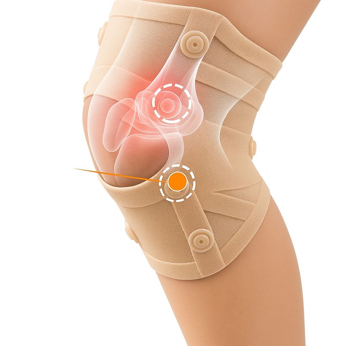 GENERICO - Rodillera De Silicona Magnetica Rodillera De Rehabilitacion