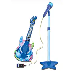 GENERICO - Juguete Guitarra Musical Para Niños Micrófono Karaoke Azul